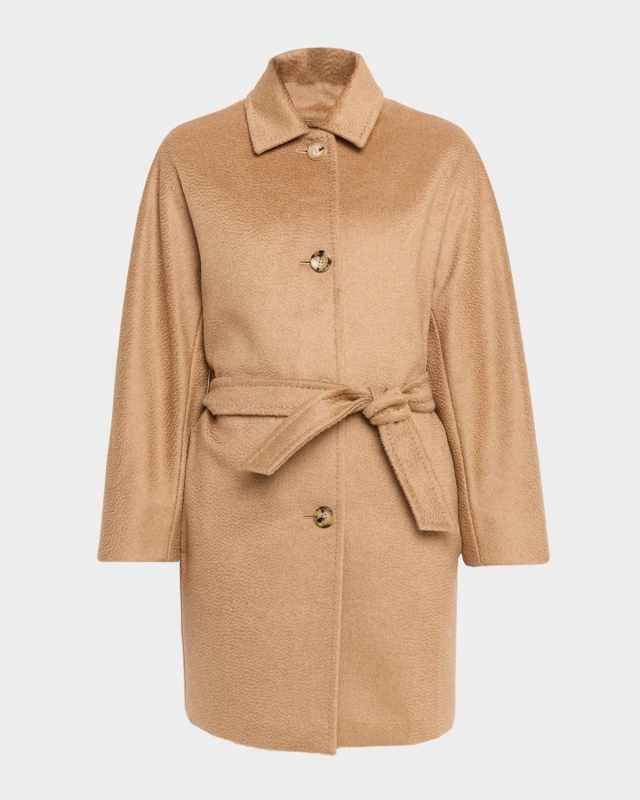 Filato Single-Breasted Camel Hair Coat
